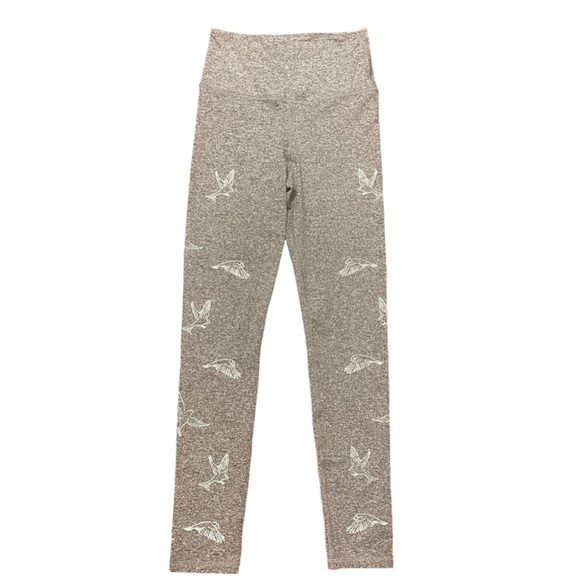 NWT - Daily Practice by Anthropologie Nightingale Bird Print High Rise Grey - Picture 2 of 5